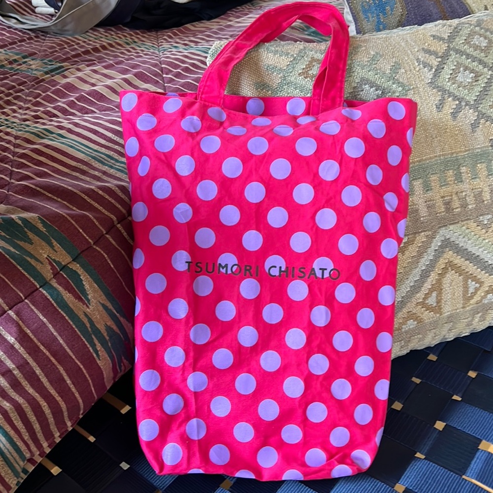 Tsumori Chisato polka dot cotton tote bag